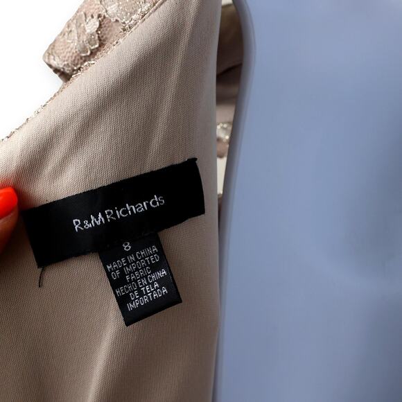 R&M Richards Off the Shoulder Fishtail Evening Gown 8 NWT - Picture 7 of 9